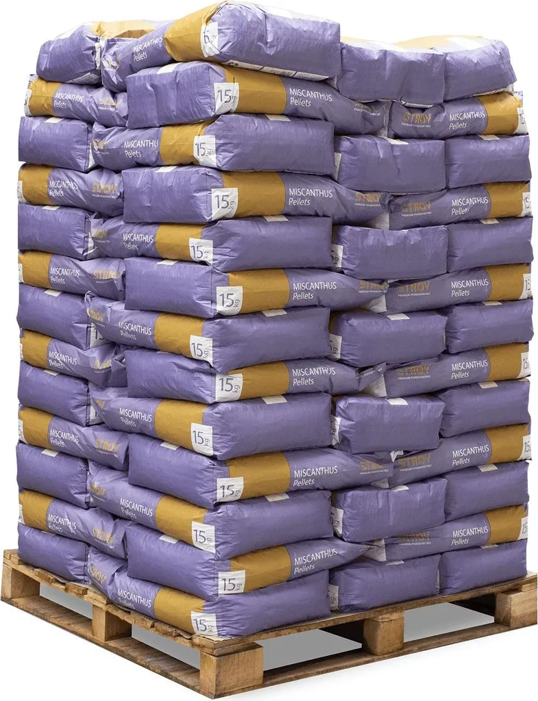 STROY Miscanthus Pellets Einstreu 15kg x 65 Sack 975kg Palette