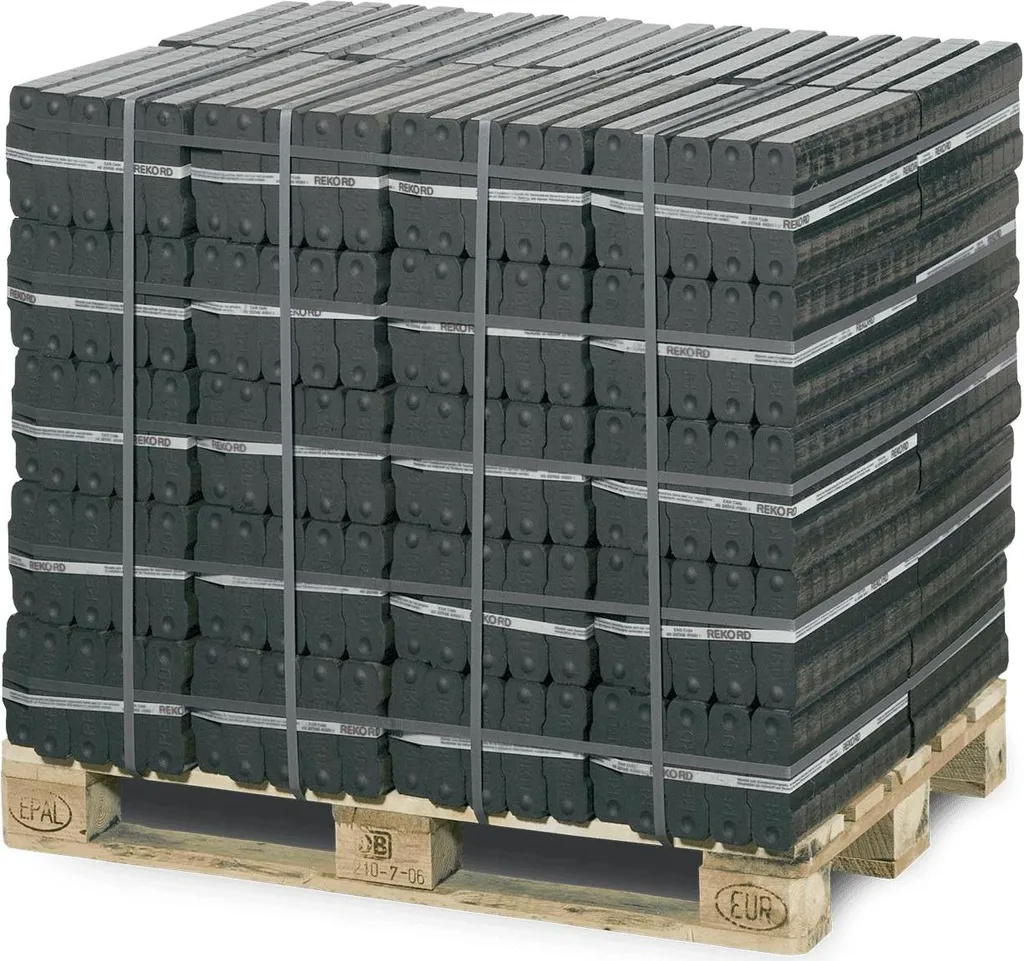 Rekord Braunkohlebriketts 25kg x 40 Gebinde 1000kg Palette