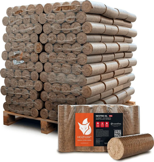 Heizfuxx Nestro XL Red Hartholzbriketts 960kg Palette
